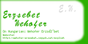 erzsebet wehofer business card